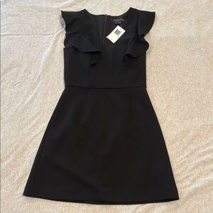 Black v neck french connection cocktail dress. Black size 2 NWT
